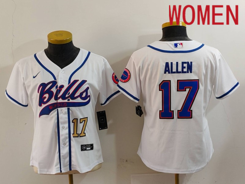 Women Buffalo Bills #17 Allen White Joint Name 2024 Nike Limited NFL Jersey style 9121->women nfl jersey->Women Jersey